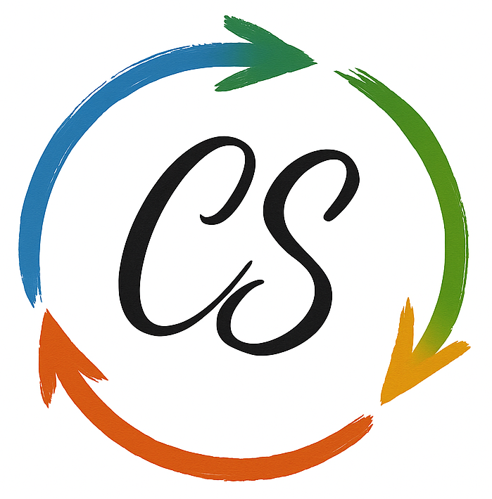 ClarityShaping initials in the middle of three circular arrows which show the continuous nature of business process improvement